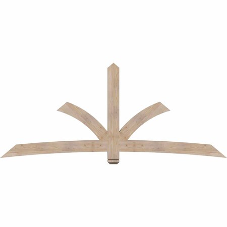 Ekena Millwork Davenport Smooth Timber Gable Bracket, Douglas Fir, 108"W x 45"H x 3 1/2"D x 5 1/2"F, 10/12 Pitch GBW108X45X0406DAV00SDF